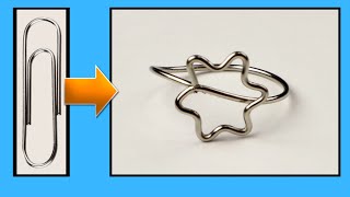 6Point Star Paperclip Ring Tutorial [upl. by Oibirot]