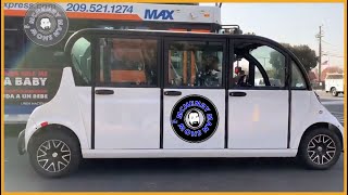 Get Free Electric Shuttle Rides In Downtown Modesto  Gem e6 [upl. by Wolenik229]