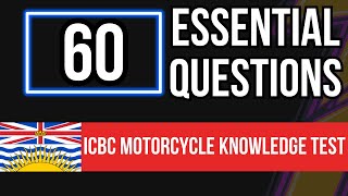 ICBC Motorcycle Knowledge Test Practice 60 Essential Questions [upl. by Aniram35]