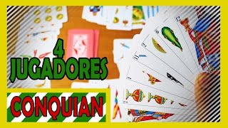 Cómo jugar conquian  4 jugadores [upl. by Wyly]