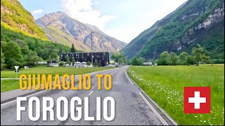 Driving in Switzerland 🇨🇭 from Giumaglio to Foroglio Waterfall in May 2023 [upl. by Yklam275]