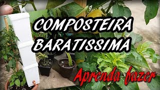 Como fazer composteira com pote de sorvete  Composteira como fazer  Composteira apartamento [upl. by Wiles614]