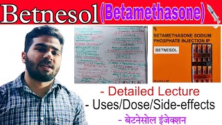 Betnesol injection  Betamethasone injection  Uses  Dose  Sideeffects  Medical lectures [upl. by Brazee]