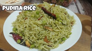 Lunch Box Recipe  How to Make Pudina Rice  Pudina Pulao  Mint Rice Quick and Easy Mint Pulao [upl. by Asira]