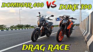 NEW DUKE 390 VS DOMINAR 400  DRAG RACE  2024 [upl. by Werra147]