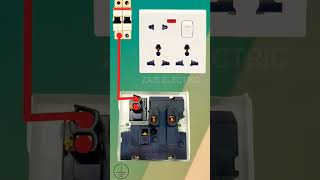 Combined switch socket connection  16 amp socket switch [upl. by Yeslrahc]