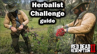 Herbalist Challenge Guide  All plants location and Tips to complete them  Rede Dead redemption 2 [upl. by Zat]