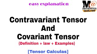 Contravariant Tensor and Covariant Tensor in hindi 🔥 [upl. by Bohrer]