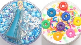 Frozen Elsa Crunchy Floam Slime  Satisfying Slime ASMR Videos 2019 [upl. by Tracey574]