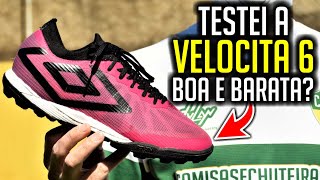 TESTEI a Umbro VELOCITA 6 Premier TF  Chuteira society BOA e BARATA 👀 [upl. by Seta]