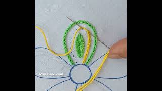 trellis stitch flower design hand embroidery Tutorial stitching and knitting tutorial for beginners [upl. by Zenger]