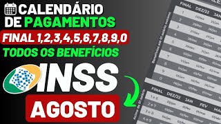 SAIU o CALENDÁRIO dos PAGAMENTOS do INSS de AGOSTO de 2024 Veja quando você vai receber [upl. by Silvain]