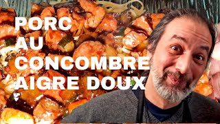 Porc au Concombre Aigre Doux et Boisson🍷 alain belamiri  cuisine épices et tout [upl. by Hedelman]