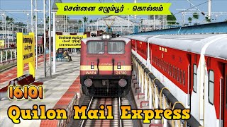 Quilon Mail Express  Chennai Egmore  Kollam Express  16101  Railworks 3  TS 2022  NTG GAMING [upl. by Borg]