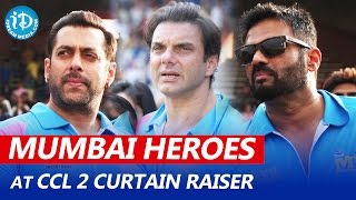 Mumbai Heroes Team Introduction at CCL 2 Curtain Raiser  Salman Khan Sunil Shetty Sohail Khan [upl. by Alvan]