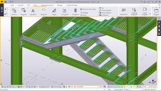 How to create staircase using gratings in TEKLA STRUCTURES 2017 [upl. by Ayotna]