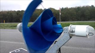 Windvoordeelnl and TheWindturbinecom present The Archimedes LIAM F1 wind turbine free run [upl. by Krakow]