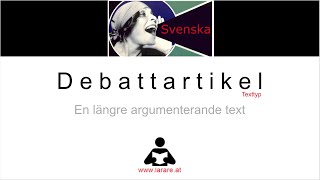 Webblektion Debattartikel [upl. by O'Carroll]