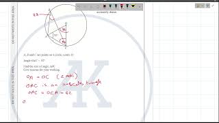 4MA11H2023OctQ14Circle theorems [upl. by Towroy554]