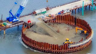 HOW BRIDGES ARE BUILT IN WATER  Perfect Japan Water Bridge Construction Technology [upl. by Annawot]