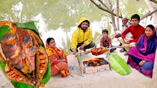 chicken BBQ  কনকনে ঠান্ডায় আগুনে ঝলসানো খুব সহজ chicken barbecue রেসিপি [upl. by Irollam]