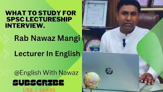 What to Study for SPSC Lectureship interview BotanypsychologyStatisticsEnglishSindhi [upl. by Nnaitak]