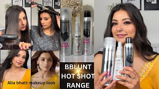 Bblunt Hot Shot RangeHeat protection hair misthold sprayamp finish spray reviewsstyle your hair🎀 [upl. by Mildred751]