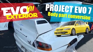 PROJECT EVO7  BODY PART CONVERT EVO 7 FROM LANCER GLX Exterior [upl. by Woothen860]