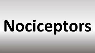 How to Pronounce Nociceptors [upl. by Lenz]