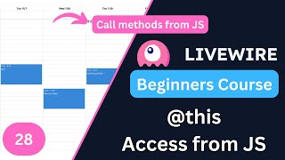 Call component methods from js Ex  Full Calendar js  Laravel Livewire 3 for Beginners EP28 [upl. by Schultz804]