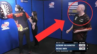 Disrespectful behaviour from Raymond van Barneveld after 9Darter darts [upl. by Sink]