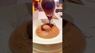 CHOCOLATE SOUFFLÉ 🍫 Sketch LRL Oxford Circus chocolate chocolatedessert desserts [upl. by Akedijn]