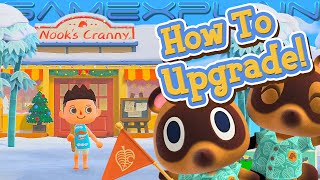 How to Upgrade Nooks Cranny  Animal Crossing New Horizons [upl. by Lindahl]