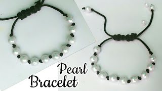 Pearl Bracelet Friendship BandHow to make BraceletFriendship Bracelet MakingBracelets [upl. by Divan]