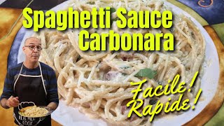 Spaghetti sauce carbonara  Sauce carbonara recette facile et rapide [upl. by Almeria]