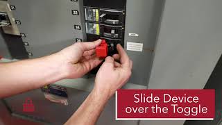 Lockout Tagout Breaker Lock Installation Instructions  TRADESAFE [upl. by Annel]