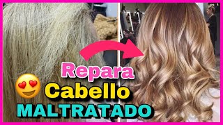 COMO REPARAR CABELLO DAÑADO CON ESTA MASCARILLA CASERA  NatyGloss [upl. by Let]