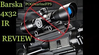 Barska 4x32 IR Rifle scope Does it SUCK Table Top Review [upl. by Ynneb]