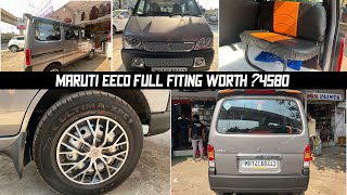 MARUTI EECO FULL FITING WITH INTERIOR MAKE OVER WORTH 4580  FULL DETAIL VIDEO [upl. by Tlok]