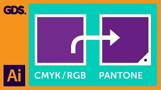 CMYK  RGB to Pantone  Converting colours in Adobe Illustrator [upl. by Letty626]