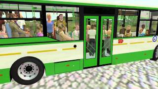 OMSI Voljanin test 8 doors  full bus pass [upl. by Ettenauq]