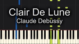 Clair de Lune Claude Debussy Piano Slow [upl. by Elvyn]