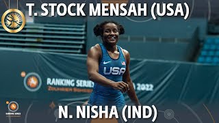 Tamyra Mariama Stock Mansah USA vs Nisha Nisha IND  Round 2  Zouhaier Sghaier 2022 [upl. by Halilad467]