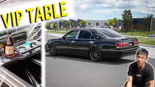 Installing a YAKUZA VIP TABLE onto the Toyota Crown JZS171 [upl. by Beasley480]