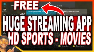 HUGE STREAMING APP 190 CHANNELS HD SPORTS LIVE TV TV GUIDE ON DEMAND [upl. by Ykcaj]