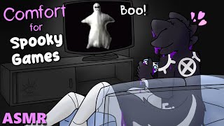 Furry ASMR  Comforting ya while HORROR Gaming Halloween Comfort Controller Sounds [upl. by Blackburn962]