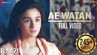 Ae Watan  Full Video  Raazi  Alia Bhatt  Sunidhi Chauhan  Shankar Ehsaan Loy  Gulzar [upl. by Ecinert]