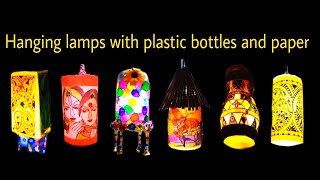 6 Types of Lanterns With Plastic Bottle and PaperBest out of WasteDiwali decoration [upl. by Coveney]