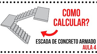 4  Cálculo de escada de concreto armado  Armadura [upl. by Oznecniv]