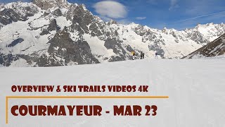 Courmayeur ItalySki Resort Overview and ski trails videos Visit this place if you visit Chamonix [upl. by Hoy]